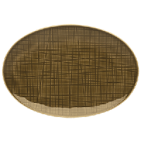 Блюдо овальное;фарфор;,L=18см;коричнев.