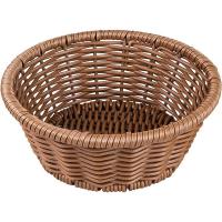 Корзина плетеная для хлеба;полиротанг;D=20/8,H=8см;коричнев.