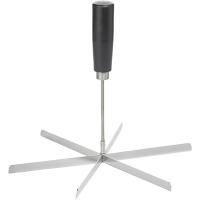 Делитель для торта на 6 кусков;сталь нерж.;D=25,H=18,5см;металлич.,черный