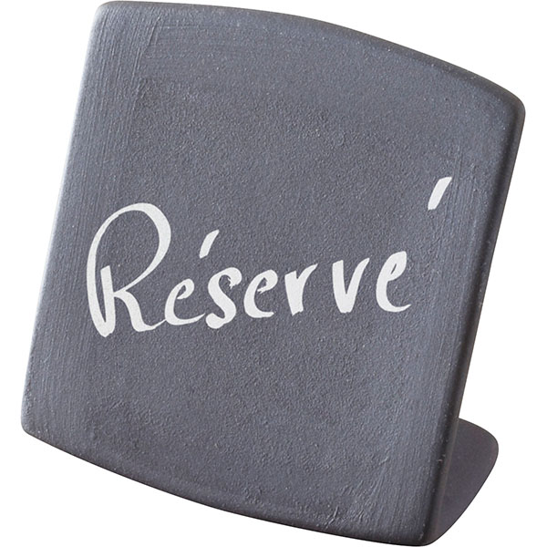 Подставка-ценник настольная «Базальт»;фарфор;,H=57,L=56,B=30мм;черный