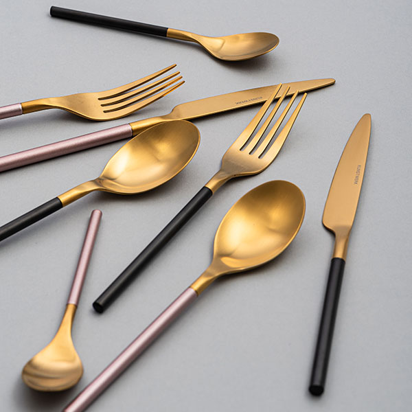 Ложка столовая «Дистрикт Блэк Голд Мэтт» матовый;сталь нерж.;,L=196,B=40мм;золотой,черный