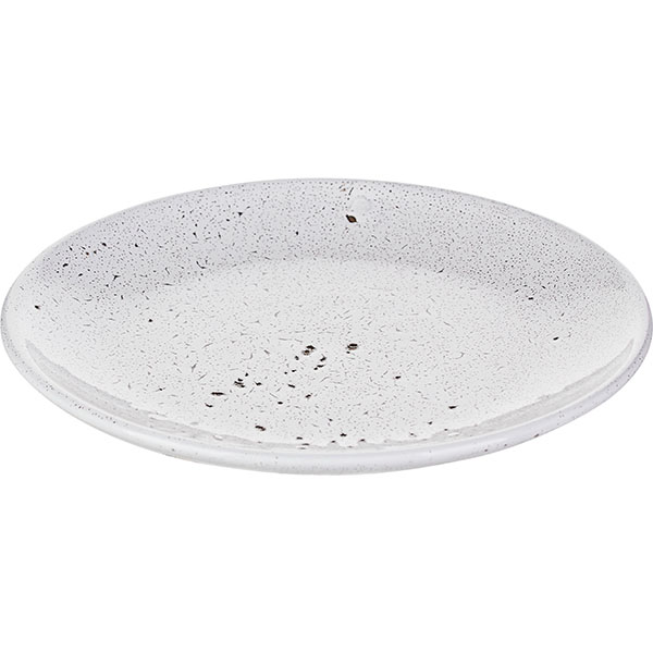 Тарелка «Тирамису» мелкая;керамика;D=215,H=20мм;белый,черный