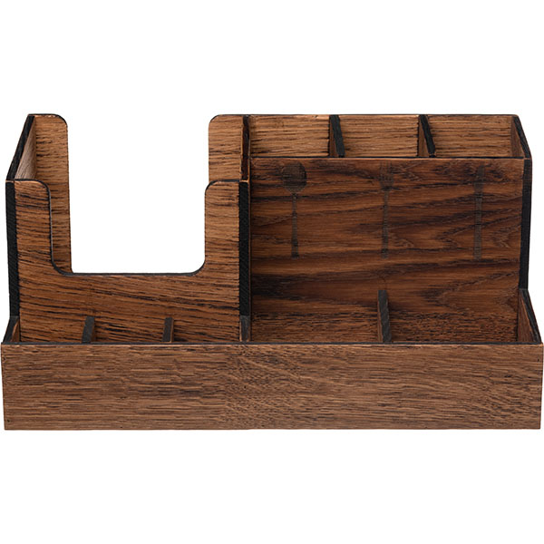 Органайзер для столовых приборов;дуб;,H=14,L=31,B=18,5см