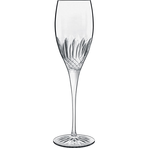 Бокал-флюте «Диамант»;хр.стекло;220мл;D=70,H=236мм;прозр.