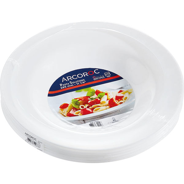 Тарелка для пасты «Эволюшнс Солюшн»;стекло;0,5л;D=28,5см;белый