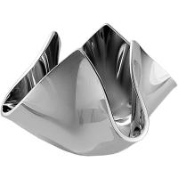 Подсвечник «Флауэ»;стекло;D=50,H=72,B=124мм;серебрист.