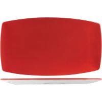 Блюдо «Фиренза ред Нэо»;фарфор;,H=20,L=360,B=203мм;красный,белый