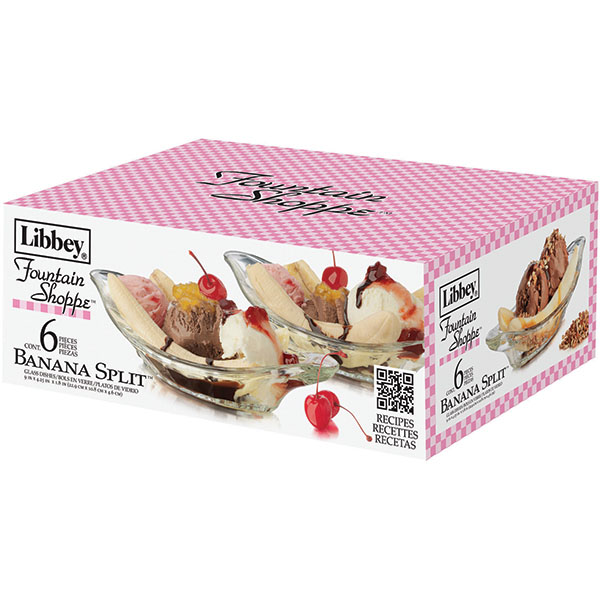 Салатник «Банана сплит-Фонтанвеар»;стекло;178мл;,H=5,L=23,B=12см;прозр.