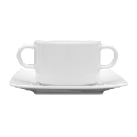 Чашка бульонная «Виктория-отель»;фарфор;320мл;D=104,H=57,L=157мм;белый