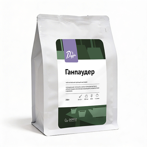 Чай «Ганпаудер» Doppio зеленый китайский листовой;250г