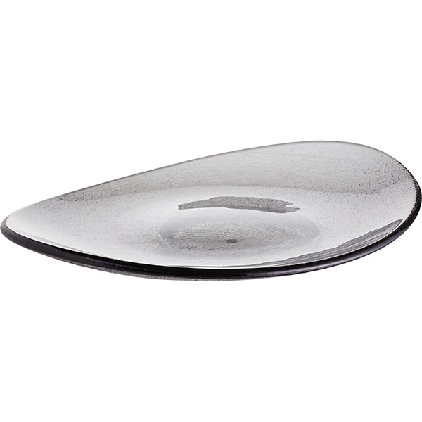 Блюдо «Элла» овальное;стекло;,L=30,B=23см;серый