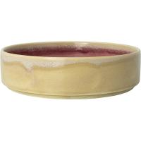 Тарелка «Аврора Везувиус Роуз Кварц» с бортом;фарфор;1,2л;D=205,H=55мм;розов.,бежев.