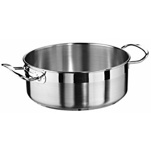 Кастрюля без крышки;сталь;5,5л;D=24,H=12,9,L=30см;металлич.