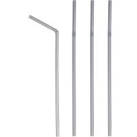 Трубочки со сгибом[1000шт];полипроп.;D=5,L=210мм;серебрист.