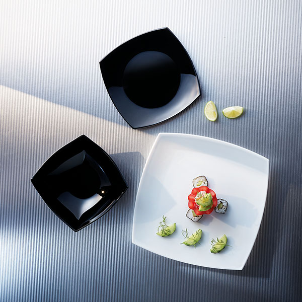 Тарелка «Квадрато» мелкая;стекло;,L=19,B=19см;черный