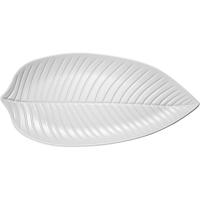 Блюдо для подачи «Лист»;пластик;,H=3,L=36,B=16см;белый