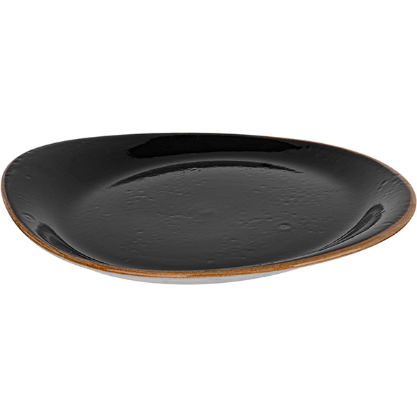 Тарелка «Крафт Лакрица» мелкая;фарфор;,L=25,B=20,5см;черный