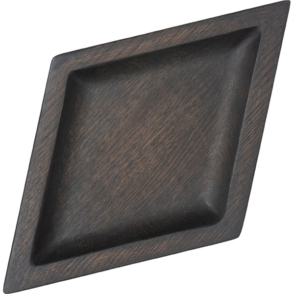 Тарелка «Ромб» темный дуб;,H=3,L=30,B=18см