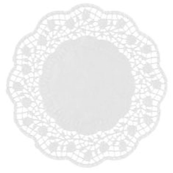 Подложка для кондитерских изделий кружевная[250шт];бумага;D=120,H=16,L=120,B=120мм;белый