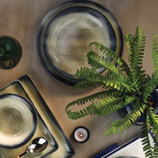 Тарелка «Нанокрем Дарк Блю» мелкая;фарфор;D=300,H=32мм;тем.син.,зелен.