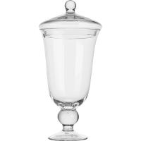 Ваза д/сервировки с крышкой;стекло;D=21,H=39см;прозр.