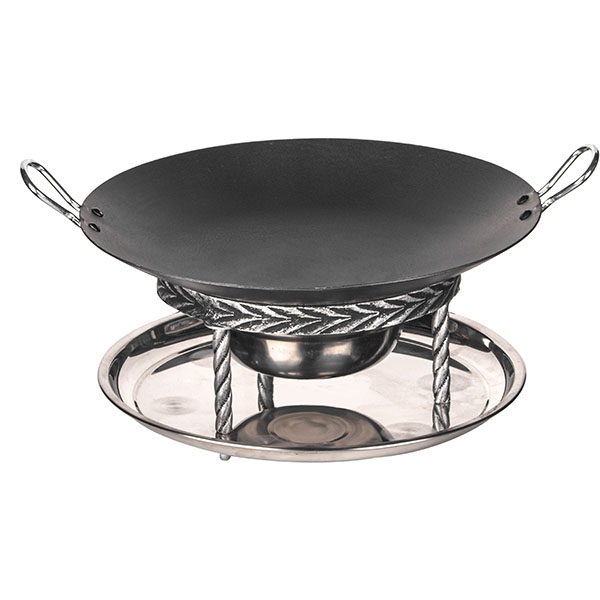 Набор для подачи саджа без крышки 2 предмета;сталь нерж.,тефлон;D=34,H=23см;серебрист.