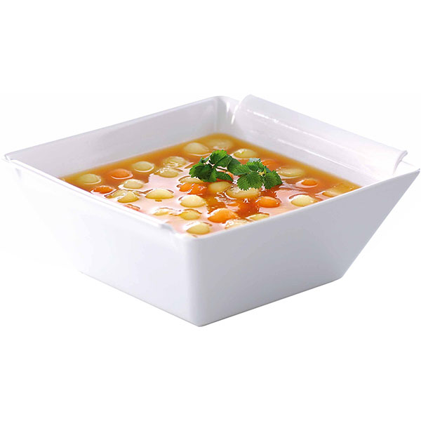 Салатник «Бомбей» квадратный;фарфор;1,5л;,H=10,L=20,B=20см;белый