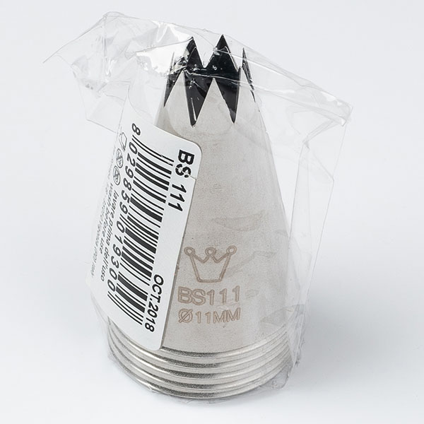 Насадка кондитерская «Открытая звезда» (7 зубцов)[5шт];сталь нерж.;D=30/11,H=50мм;стальной