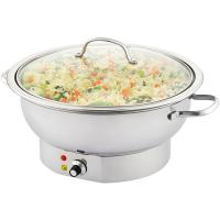 Мармит электрический с крышкой 50/60 Гц;сталь,стекло;3,8л;D=30,H=23,5см;500вт;металлич.,прозр.