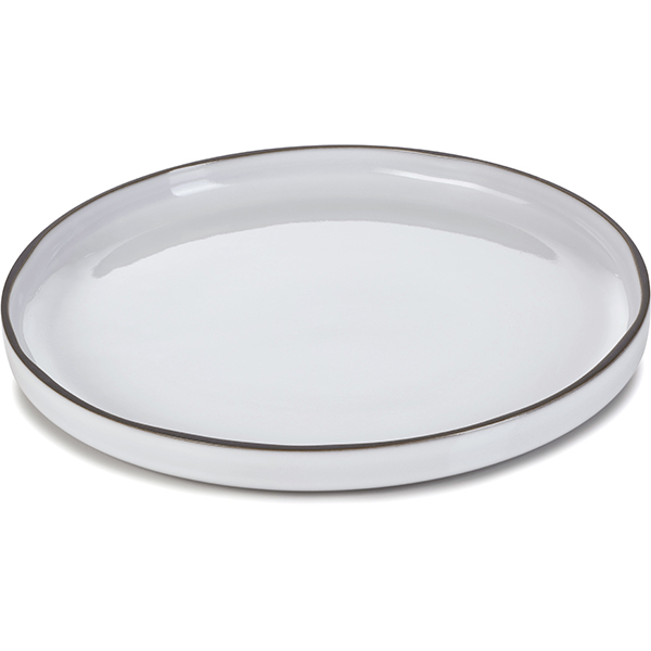 Тарелка «Карактэр» с высоким бортом;керамика;D=260,H=22мм;камен.-серый.