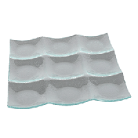 Менажница 9отд. «Криэйшнс Селект»;стекло;,H=2,L=32,B=32см;прозр.