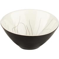 Салатник «День и ночь»;керамика;D=14,H=7см;белый,черный