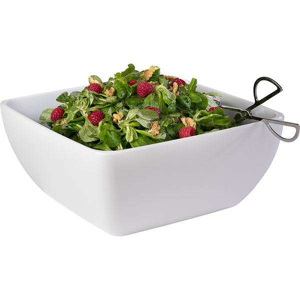 Салатник квадратный;пластик;8л;,H=14,L=32,B=32см;белый