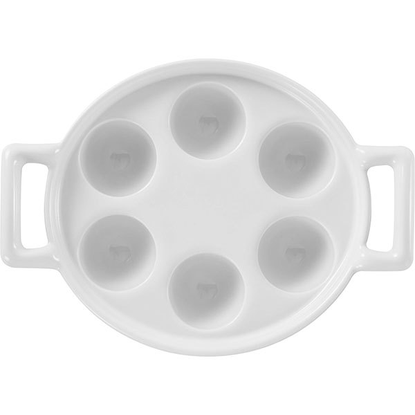 Блюдо для улиток «Бель Кузин»;фарфор;,H=45,L=180,B=122мм;белый