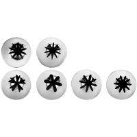 Набор кондитерских насадок[6шт];сталь нерж.;D=24,H=40мм;металлич.