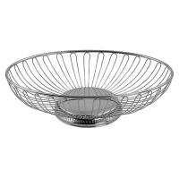 Ваза для фруктов овальная;сталь нерж.;,H=8,L=29,B=19см;металлич.