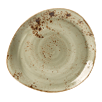 Тарелка «Крафт Грин» мелкая;фарфор;D=305,H=37,L=305,B=275мм;зелен.