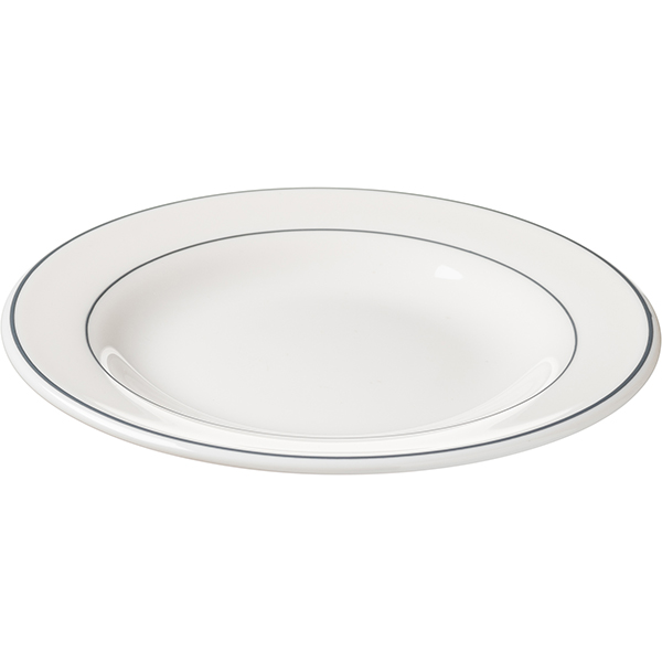 Тарелка пирожковая «Рисепшн»;стекло;D=155,H=15мм;слон.кость,серый