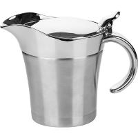 Соусник с крыш.;сталь;400мл;,H=13,5,L=18,B=12,1см;металлич.