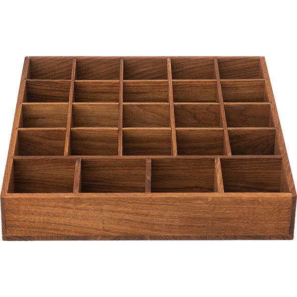 Органайзер для чайных пакетиков со съемными секциями;дуб;,H=80,L=466,B=444мм