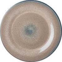 Тарелка «Пати»;фарфор;D=26см;серый,синий