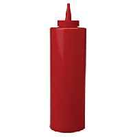 Емкость для соусов;пластик;350мл;D=55,H=205мм;красный