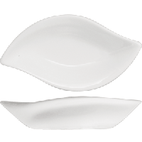 Салатник «Кунстверк» лист;фарфор;200мл;,H=3,L=19,B=10см;белый