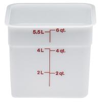 Контейнер для продуктов градуированный;полиэтилен;5,7л;,H=18,5,L=21,5,B=21,5см;белый