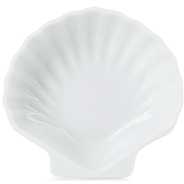 Блюдо для комплимента «Миниатюра» ракушка;фарфор;20мл;,H=20,L=75,B=70мм;белый