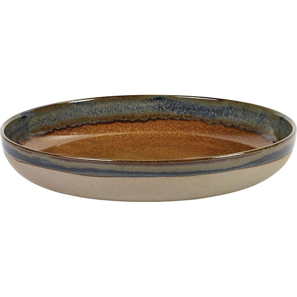 Блюдо «Серфис» глубокое;керамика;D=320,H=55мм;коричнев.