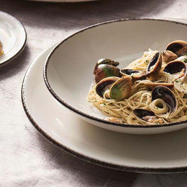 Тарелка «Чакоул Дэппл» мелкая;фарфор,фарфор;D=20,H=2см;белый,черный