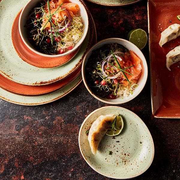 Тарелка пирожковая «Крафт Грин»;фарфор;D=155,H=20,L=155,B=130мм;зелен.