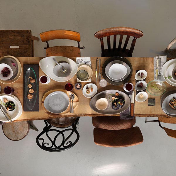 Салатник «Скейп грей»;фарфор;0,8л;D=25,H=7см;серый