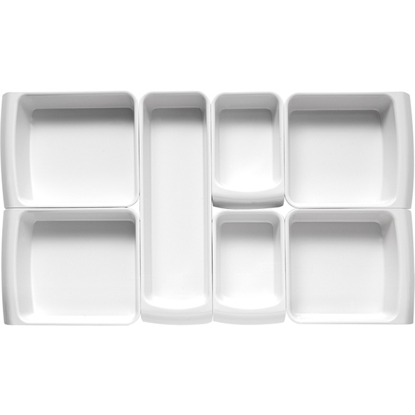 Салатник GN1/2;пластик;3,65л;,H=75,L=325,B=265мм;белый